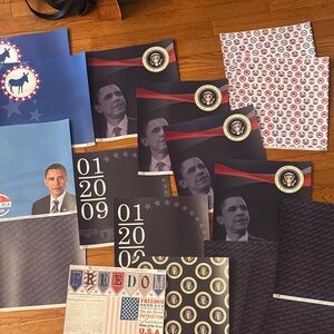 Rare 2012 Presidential Election Scrapbook Paper and Stickers (Obama)